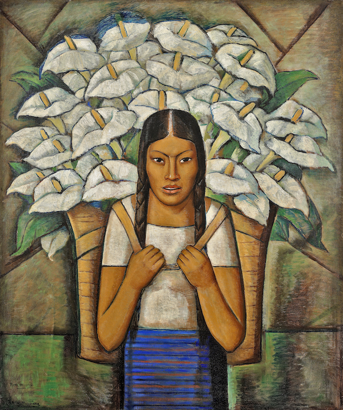 "Vendedora de alcatraces", una obra creada por Alfredo Ramos Martínez, será exhibida en la muestra de arte. Ramos Martínez fue un pintor, muralista y educador, considerado por muchos como el “Padre del modernismo mexicano”. Fotos: Cortesía Museo Whitney