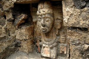 Nearly three decades after the discovery of the Coyolxauhqui Stone, history resurfaces in the heart of Mexico City as an immense Aztec monolithic altar emerges from the depths of the Templo Mayor. Photo: Mauricio Marat | INAH