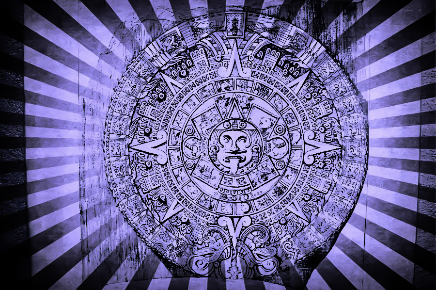 Uno de los símbolos más conocidos de la antiguos mexicas es la llamada piedra del sol. El también llamado calendario azteca está en exhibición en el Museo de Antropología e Historia en la ciudad de México. Foto/ilustración: Eduardo Barraza | Barriozona Magazine © 2016