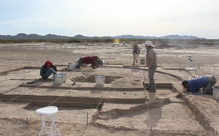 Proceso de excavación en el sitio arqueológico La Playa. Foto: Elisa Villalpando | INAH