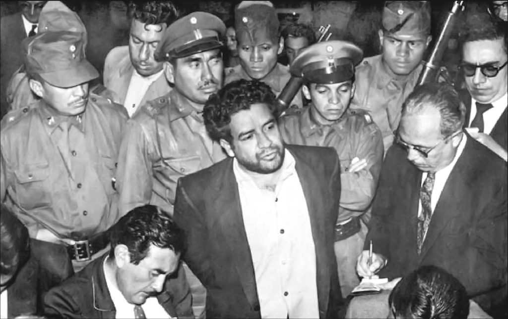 En abril de 1959 el secretario general sindicato ferrocarrilero, Demetrio Vallejo, es remitido a la Penitenciaria de Lecumberri, acusado del delito de disolución social. Pasaría 11 años en la cárcel. (Foto: FCTPA-APDVM).