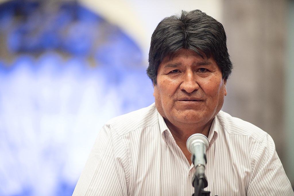 El 13 de noviembre de 2019, el expresidente de Bolivia, Evo Morales, se dirige a los medios de comunicación en la Ciudad de México tras su llegada como refugiado político. Foto: EneasMx
