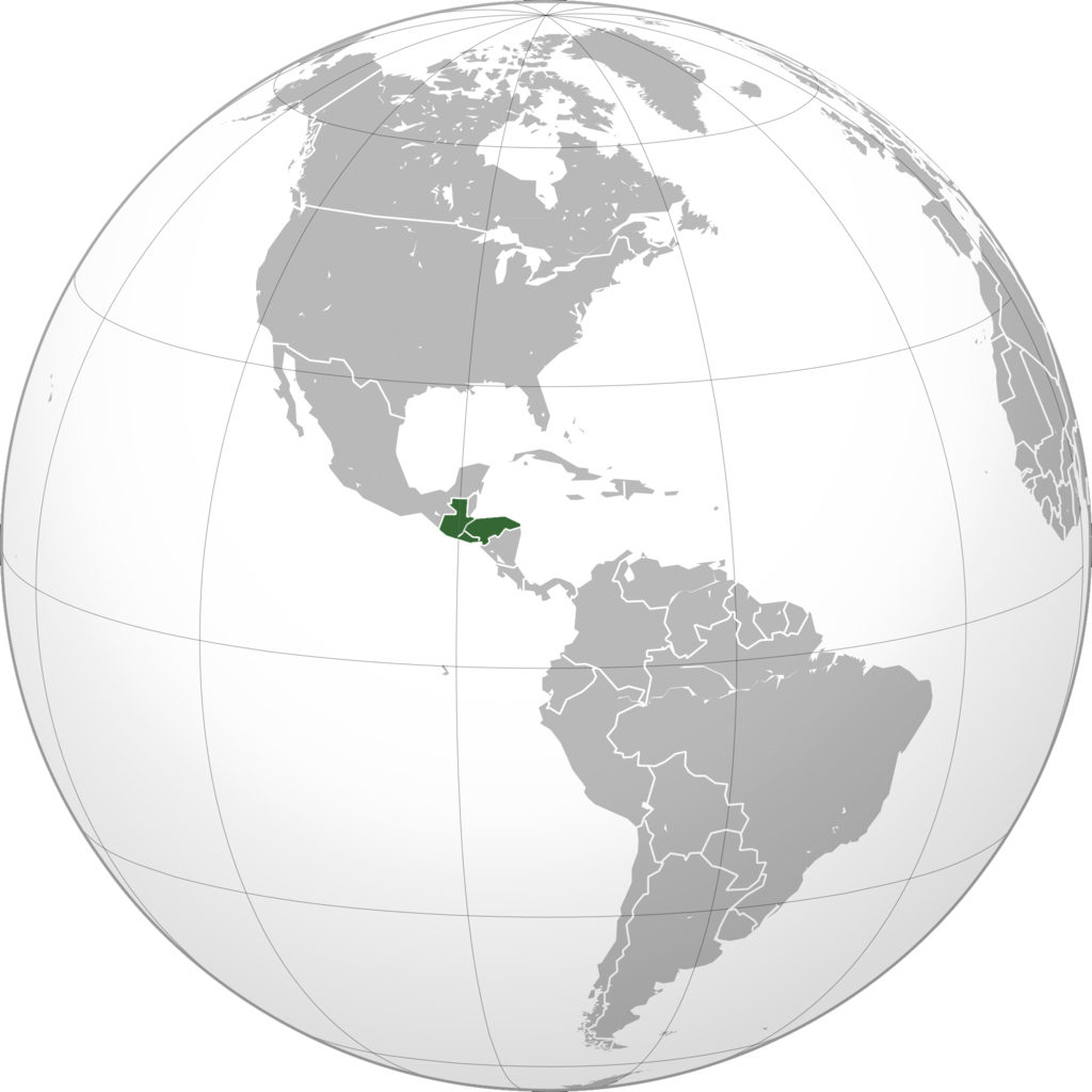El Triángulo Norte de Centroamérica (proyección ortográfica) Ilustración: Heráldica