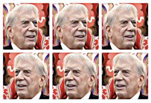 Mario Vargas Llosa es uno de los novelistas y ensayistas más importantes de América Latina y uno de los principales escritores de su generación. En 2010 ganó el Premio Nobel de Literatura, el Premio Rómulo Gallegos en 1967, y el Premio Príncipe de Asturias en 1986, entre muchos otros reconocimientos. Collage por Barriozona Magazine (basado en una fotografía tomada por Jindřich Nosek en 2019)