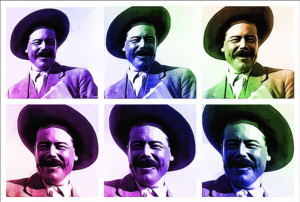 The crucial role of the representation of Pancho Villa in popular culture was instrumental in the construction of Mexican identity and national consciousness, especially during the Mexican Revolution. Its enduring image has established itself as an emblem anchored in the history of Mexico, symbolizing Mexican national pride, the fight against oppression and the tireless quest for social justice. Collage: Barriozona Magazine © 2023
